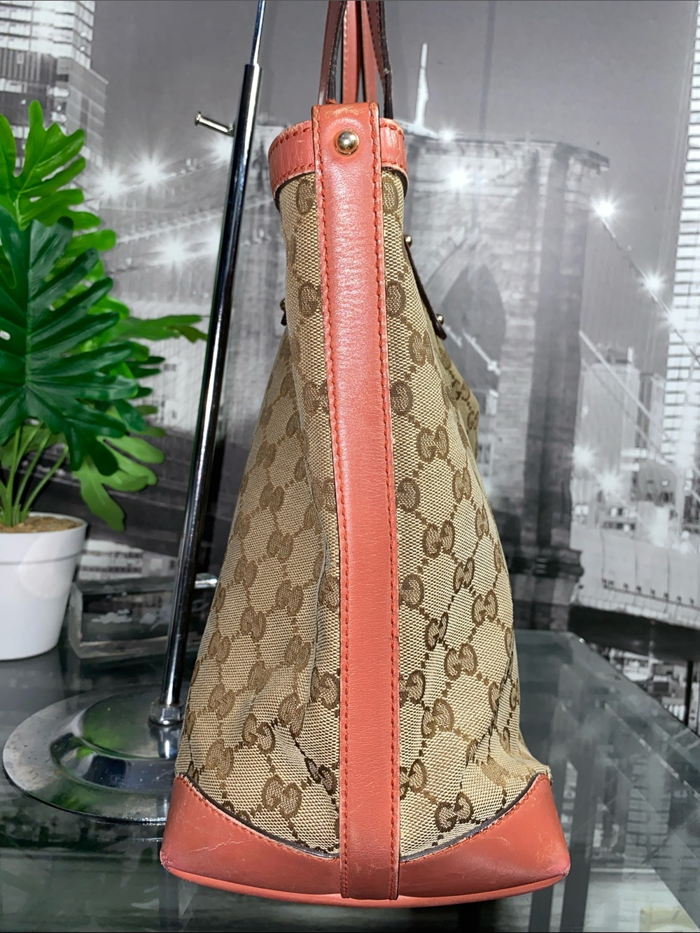 Authentic Rare Pink Gucci GG Tote Bag ONLY Without Pouch - Picture 16 of 17